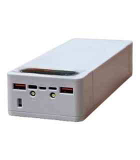 کیس و ماژول پاوربانک اسپیکر دار18650 فنری 20 هزار 22.5 وات نماشگر دار