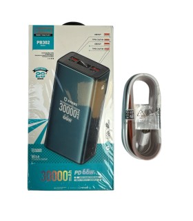 پاوربانک 30000 میلی آمپر x-hanz مدل PB-302  به همراه بخاری جیبی سفری ( ارسال رایگان)
