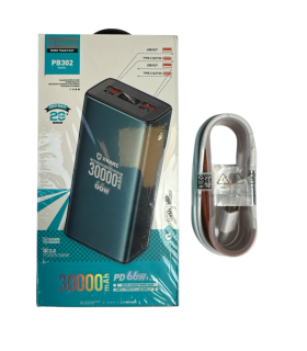 پاوربانک 30000 میلی آمپر x-hanz مدل PB-302 با بخاری جیبی سفری ( ارسال رایگان)