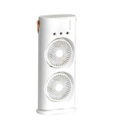 پنکه مه پاش شارژی دو سر با ریموت کنترل | 3 سرعت، بخور سرد و چراغ شب | ارسال رایگان