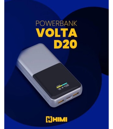 پاوربانک ۲۰۰۰۰ میلی‌آمپر هیمی مدل Volta D20 – شارژ سریع ۲۲.۵ وات